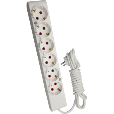 Сетевой удлинитель TECCO 3м 6 постов white (8681277842313) Винница - изображение 1