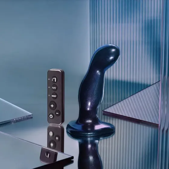 Дилдо с вибрацией Strap-On-Me FINGERING & VIBRATING DILDO - M - BLUE, с манящим движением Львов