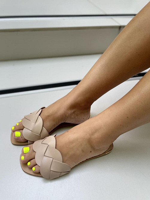 Seben Жіночі шльопанці, штучна шкіра, на низькому ходу бежеві літні Seben T125-3 р. 38-41 Коломыя - изображение 8