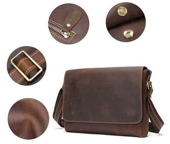 Сумка мужская crazy horse Vintage 14780 Коричневая Киев