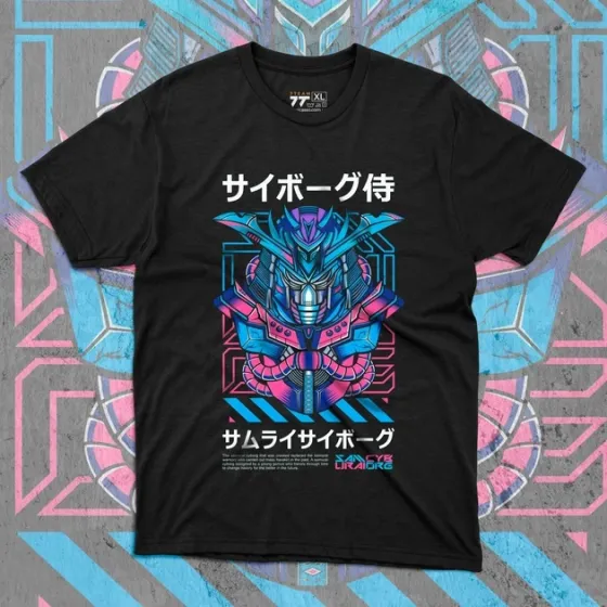 Футболка для подростка мальчика с принтом 140amurai Cyborg Размер 160 Anime10060 Днепр