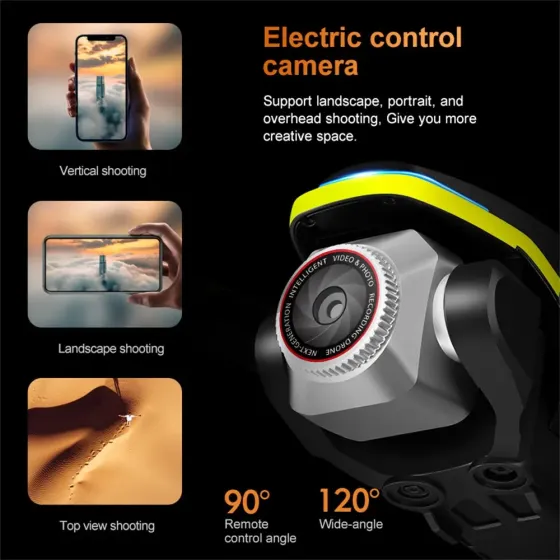 Бездротовий дрон з екранним пультом дистанційного керування FPV-камерою, оптичним позиціонуванням та системою керування XKJ K15MAX Білий Коломыя