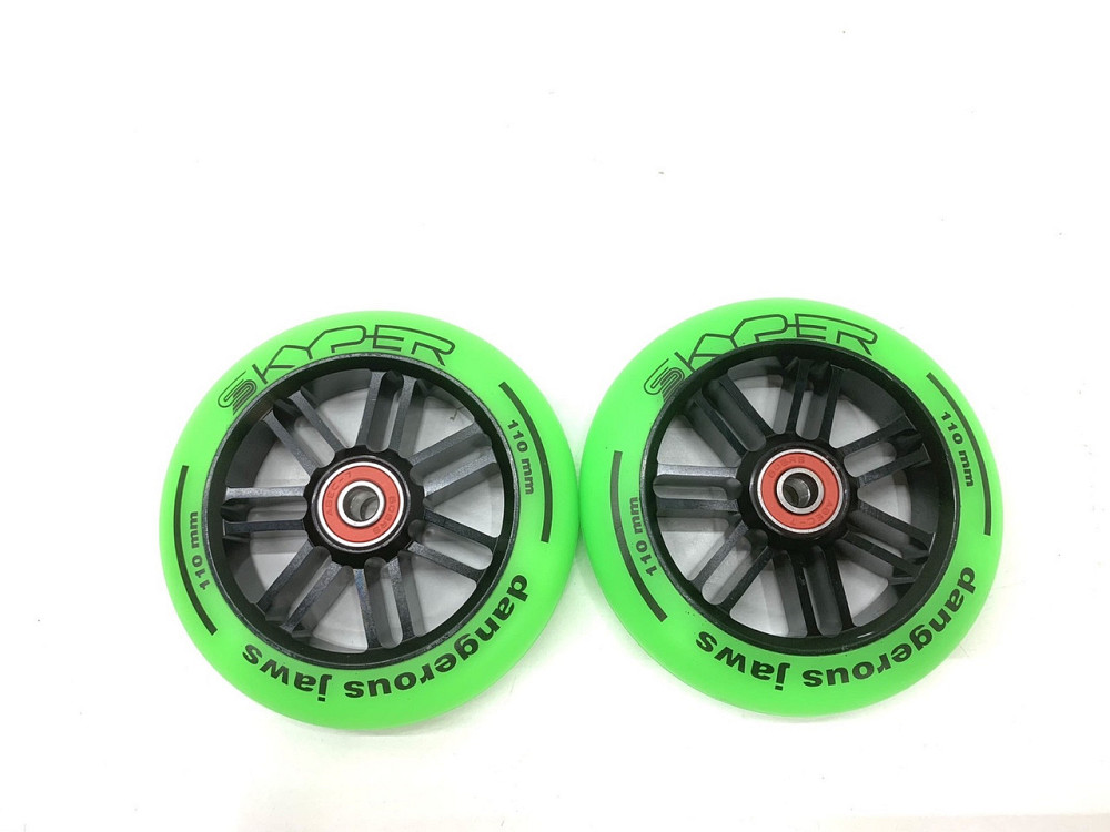 Колеса для трюкового самокату Skyper 2шт 110 мм PU Зелений (WL-0036-110) Чернігів - фото 3