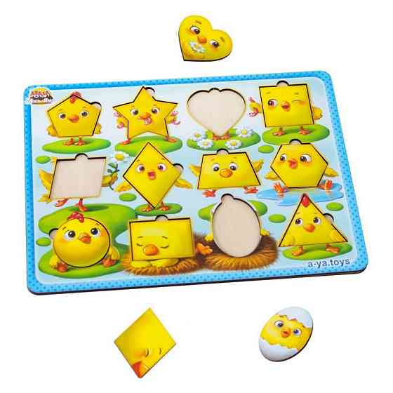 Деревянный пазл-вкладыш 