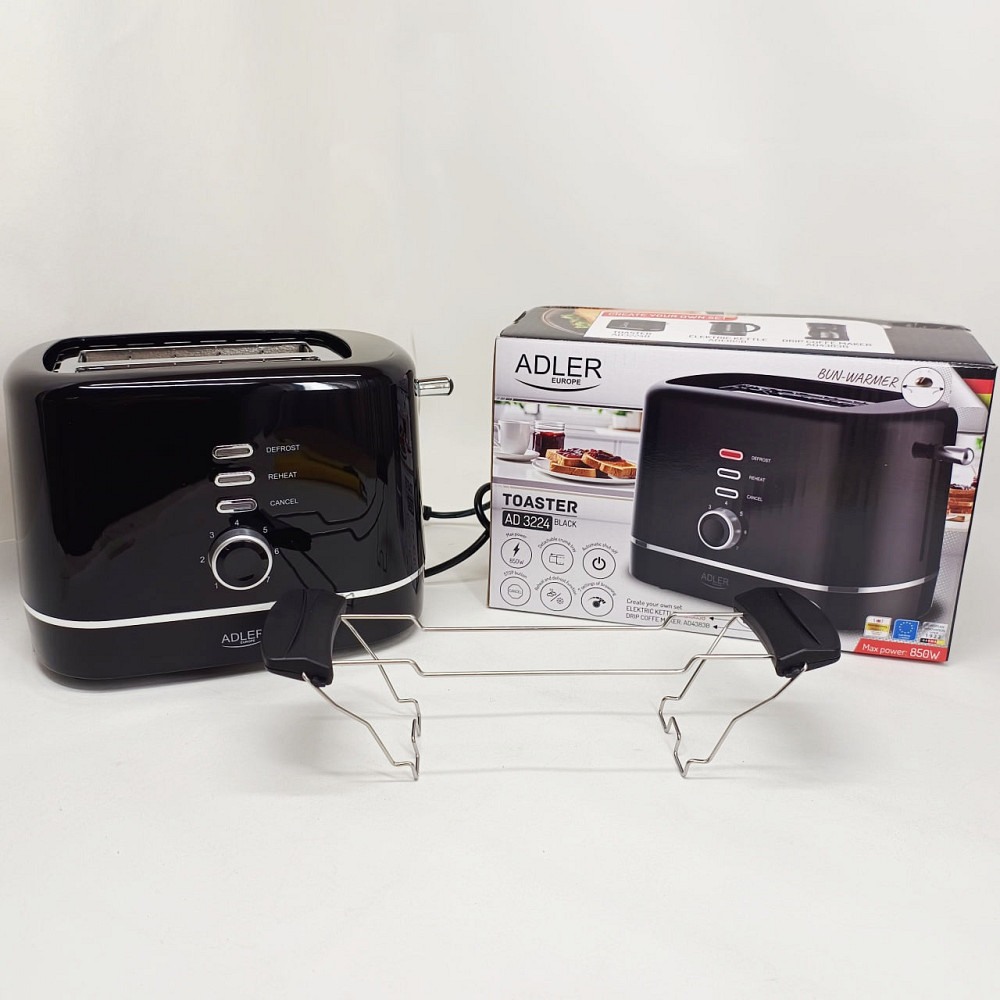 Вертикальний тостер для тостів Adler AD 3224 850Вт, Якісний сендвіч-тостер, Тостер для офісу та кафе PC-67 Львів - фото 3