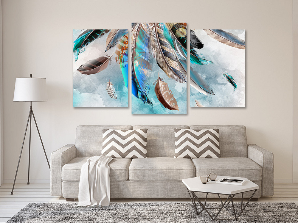 Модульна картина у вітальню/ спальню Абстракція Пір`я Art-529_3 Київ - фото 2