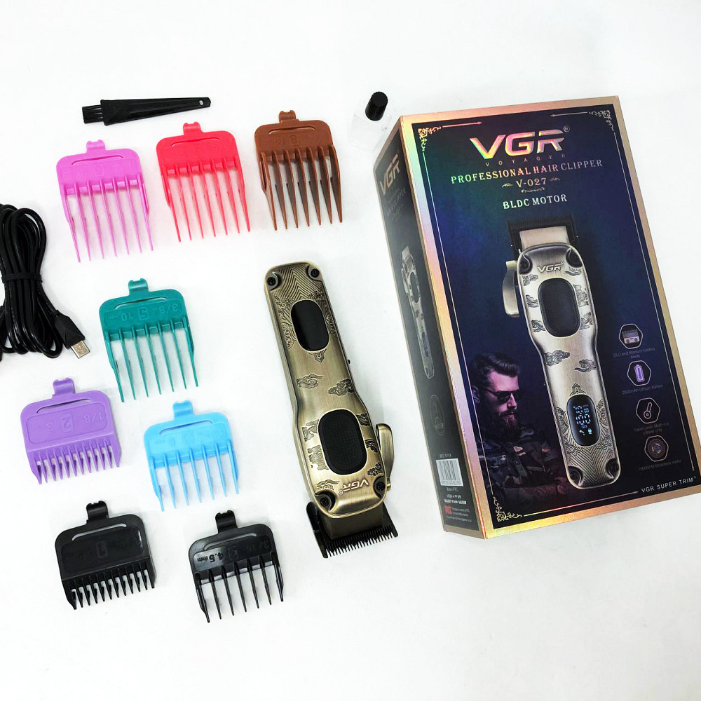 Машинка для стрижки чоловіча VGR V-027, Професійна машинка для стрижки голови, Тример бездротовий MN-43 Львів - фото 13