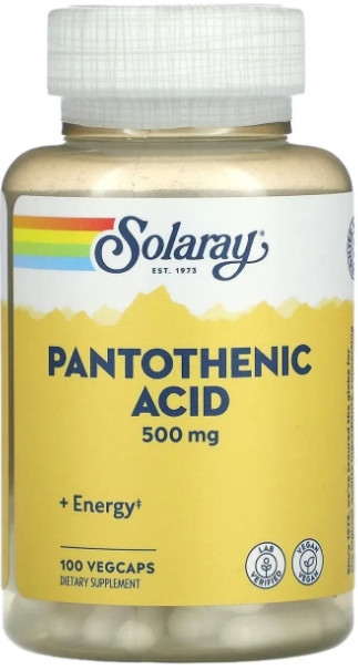 Пантотенова кислота Solaray Pantothenic Acid 500 мг 100 капс Київ - фото 1
