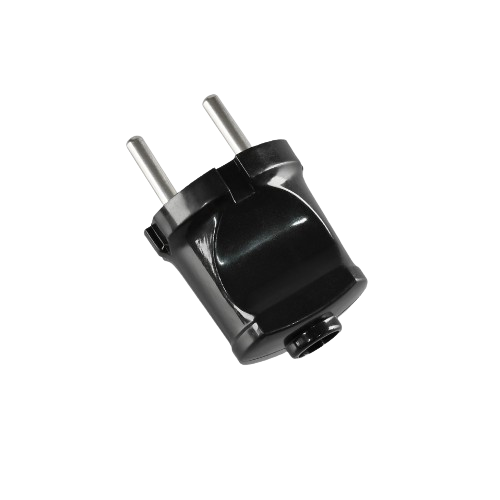 Вилка мережева без заземлення 10А пряма чорна Standard Titanum Житомир - фото 2