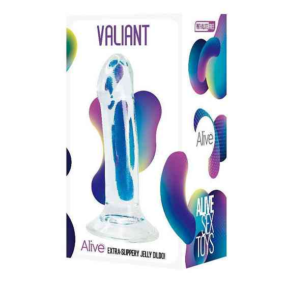 Прозрачный фаллоимитатор Alive Valiant Jelly Dildo Sex Aura Киев