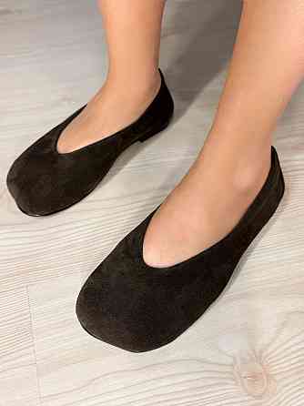 Балетки жіночі Zemira 23-0582 замшеві квадратний носок коричневі, 40, 26 см Київ