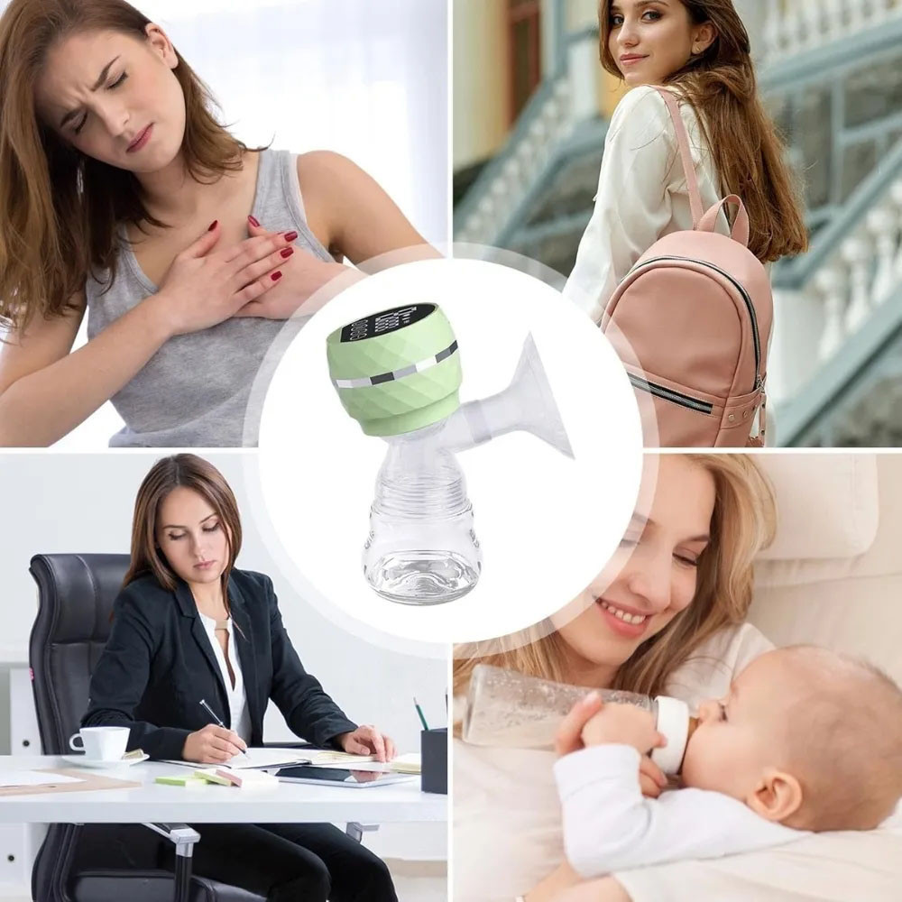 Електричний молоковідсмоктувач із соскою від USB,Zhibao,Зелений SBR Київ - фото 5