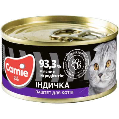 Паштет для котів Carnie м&apos;ясний з індичкою 100 г (4820255190068) Вінниця - фото 1