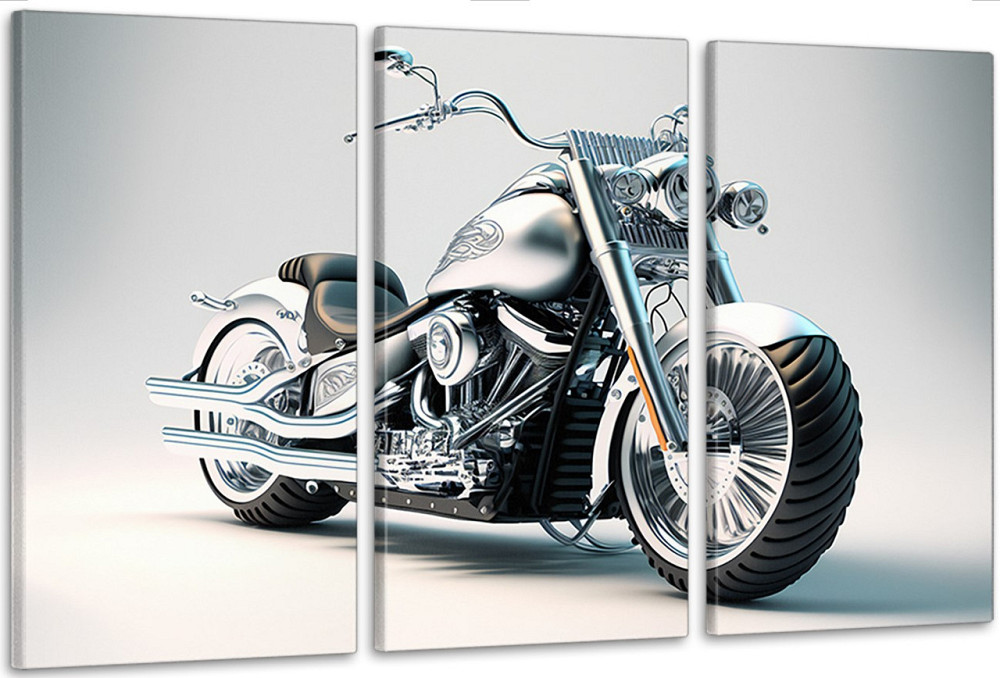 Модульна картина у вітальню/ спальню  Мотоцикл   ART-132_3A 100х150 см Київ - фото 1
