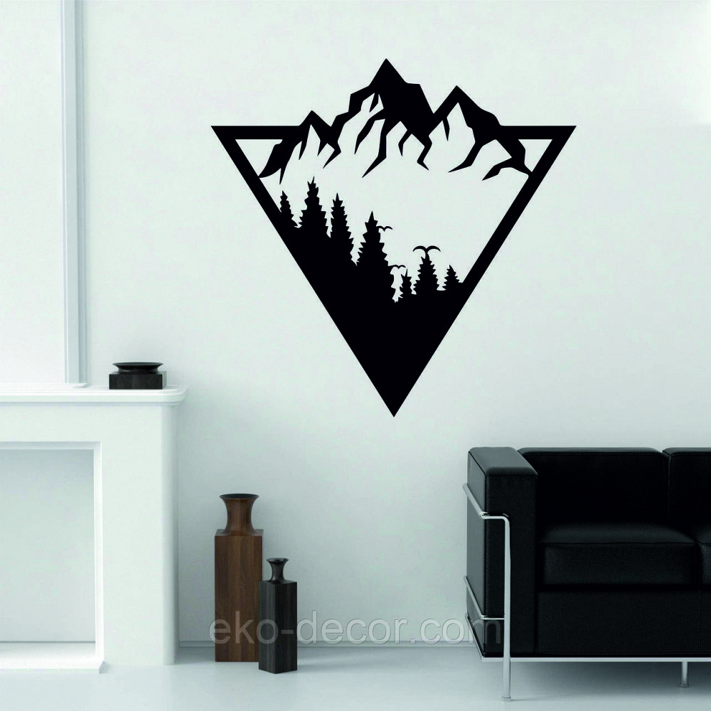 Декоративное настенное Панно «Гора»  Декор на стену 70*70 см, Черный Киев - изображение 3