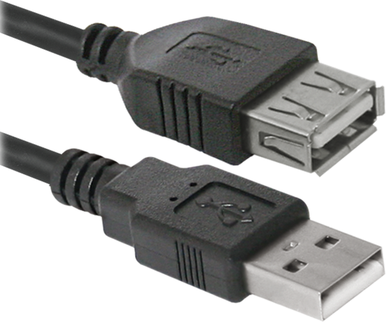 Кабель Defender USB02-10 USB2.0 AM-AF, 3м, пакет (87453) (6358276) Київ