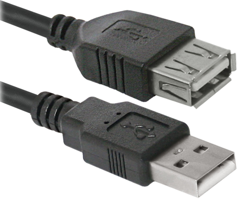 Кабель Defender USB02-10 USB2.0 AM-AF, 3м, пакет (87453) (6358276) Київ - фото 1