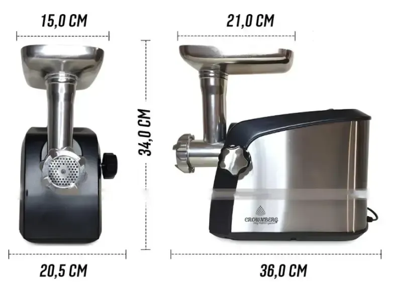 Электромясорубка CB-4216 3200 ват Crownberg Коломыя - изображение 5