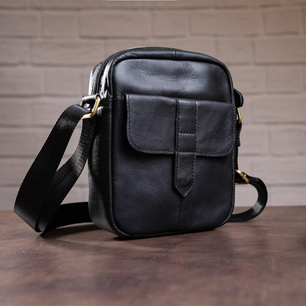 Сумка мужская флотар Vintage 14721 Черная Киев - изображение 10