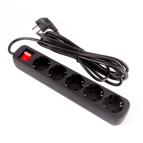 Фільтр мережевий 5 розеток 2м чорний CW-PSEA52BK ColorWay Житомир - изображение 3