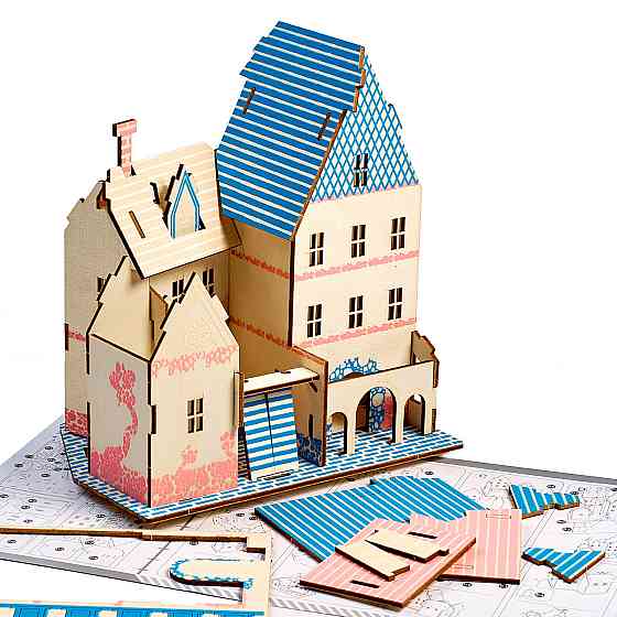 Дерев'яні 3D пазли . Тривимірний конструктор-головоломка 21 см * 16 см * 23 см Кам'янець-Подільський