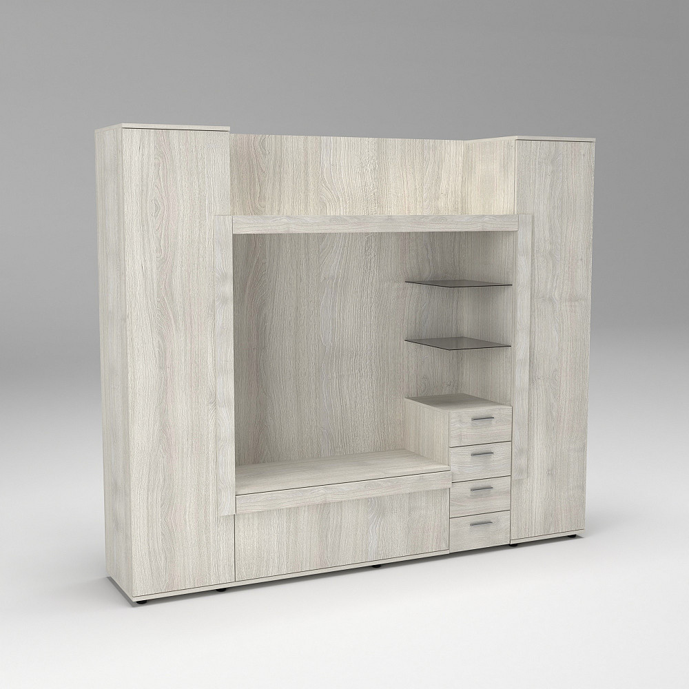 Стенка в гостиную под ТВ Exo-1, Дуб Шамоні Світлий, 2160х420х1850 Львов - изображение 3