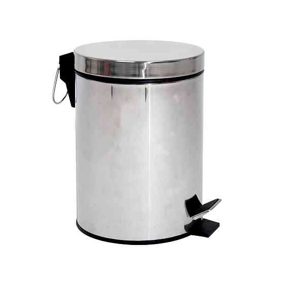 Відро для сміття кругле Zerix Solo-TC0105 SS Color 5 л колір неіржавка сталь (ZX5897) Харків