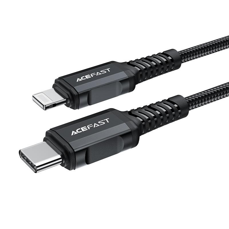 Кабель ACEFAST C4-01 Type-C to iP 3A, 30W, 1.8m, nylon, zinc connectors, Black Київ - фото 3