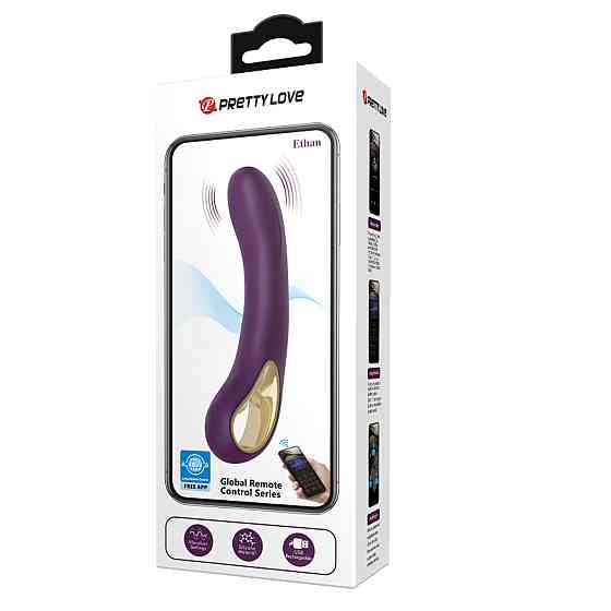 Вибратор Pretty Love Ethan purple, 12 vibration functions Mobile APP Long-distance Control Sex Aura Киев
