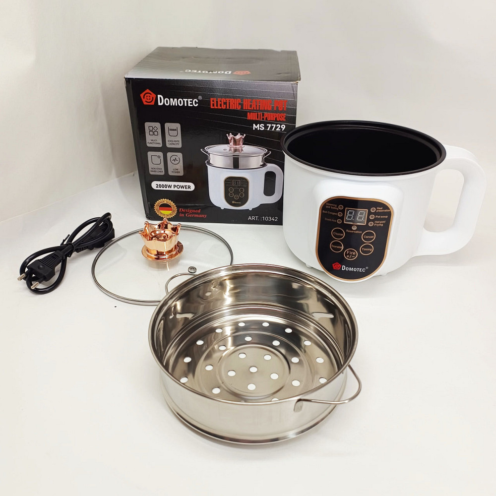 Електрична каструля-пароварка DOMOTEC MS-7729 1.8л 2000Вт MR-28 Львів - фото 4