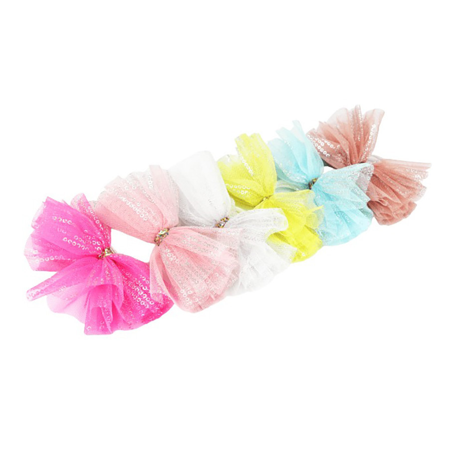 Дитячі резинки для волосся "Бантик фатиновий" 0302-876, 6 шт Вінниця - фото 1