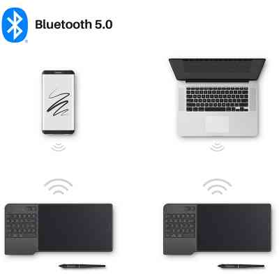 Графический планшет Huion Inspiroy Keydial KD200 (KD200) Винница