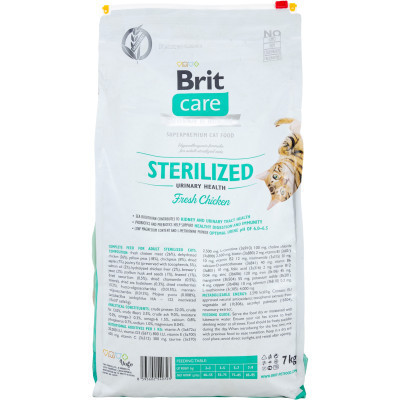 Сухий корм для кішок Brit Care Cat GF Sterilized Urinary Health 7 кг (8595602540723) Вінниця - фото 2