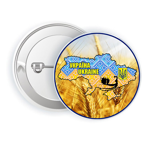 Сувенірний значок Карта України Київ - фото 1