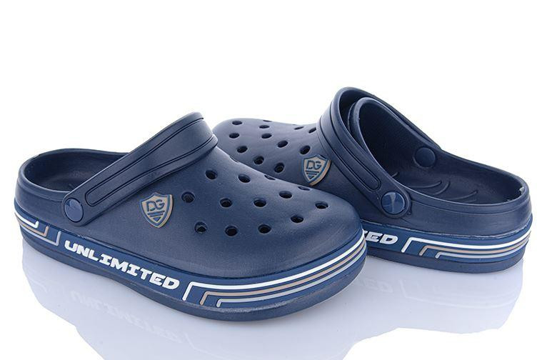 Женские подростковые кроксы синие с большими дырками Unlimited сабо кроксики 38 Одесса - изображение 3