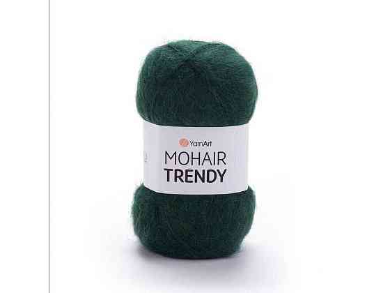 Пряжа Mohair Trendy темно-зелений 50% мохер 50% акрил 220м 100г 5шт/уп 108 ТМ YarnArt Київ
