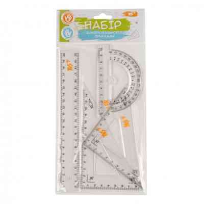 Линейка Yes набор 4 предмета линейка 20 см (370262) Винница