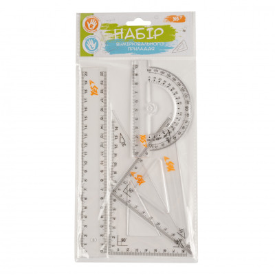 Лінійка Yes набір 4 предмета лінійка 20 см (370262) Вінниця - фото 1
