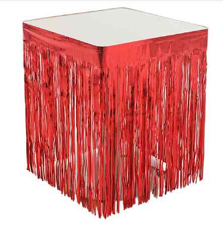 Дождик широкий на стену и стол 74 см на 274 см красный Киев