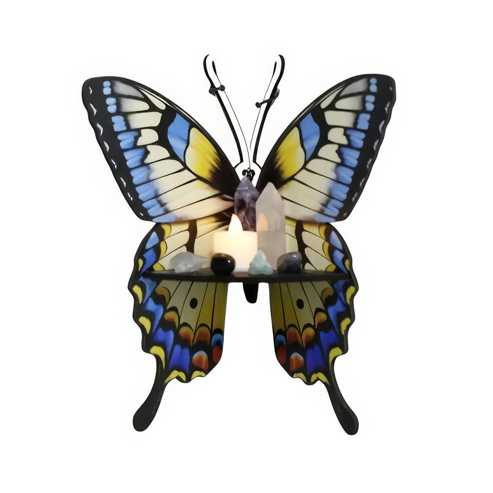 Кутова настінна полиця з дерева Метелик, 23×27.5см, органайзер для зберігання аксесуарів, type F Кам'янець-Подільський - фото 3