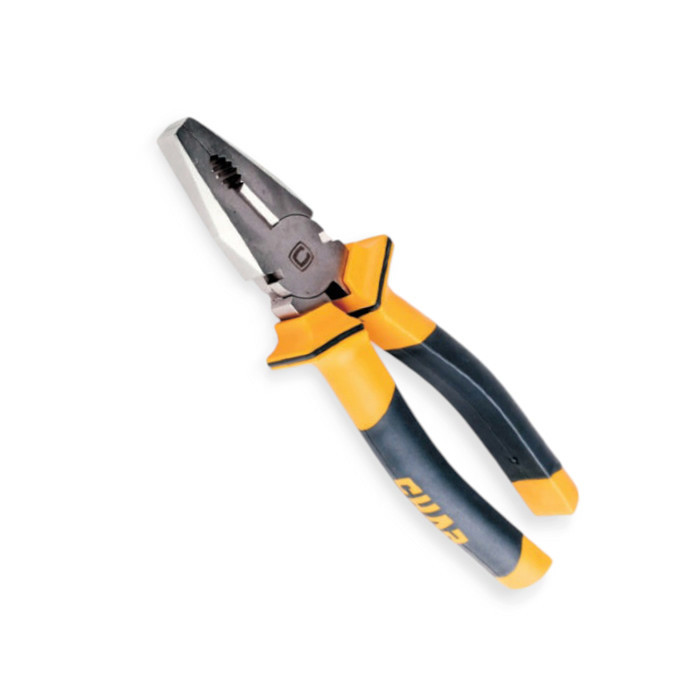 Плоскогубці 200мм чорно-жовті ручки з кусачками дроту Мукачево - фото 1