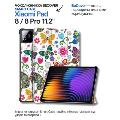 Чехол для планшета BeCover Smart Case Xiaomi Pad 8 / 8 Pro 11.2" Butterfly (714582) Винница - изображение 1