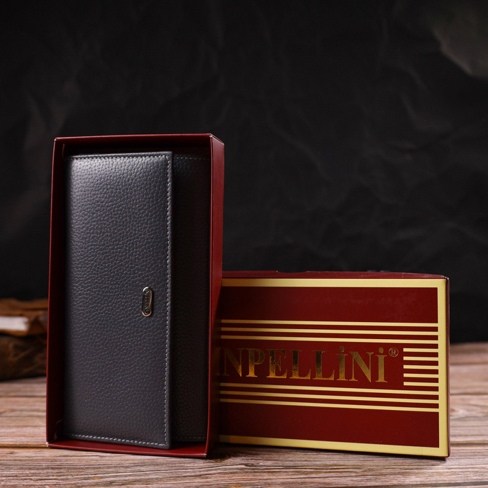 Місткий гаманець для жінок з натуральної шкіри CANPELLINI 21821 Сірий Київ - фото 10