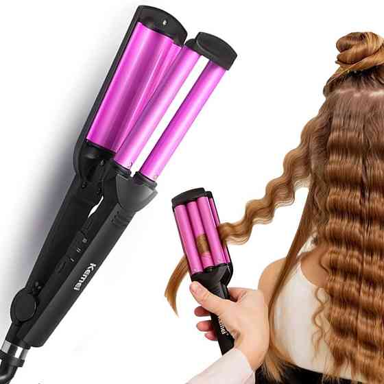 Плойка тройная Kemei KM-2022,с керамическим покрытием SBR Киев