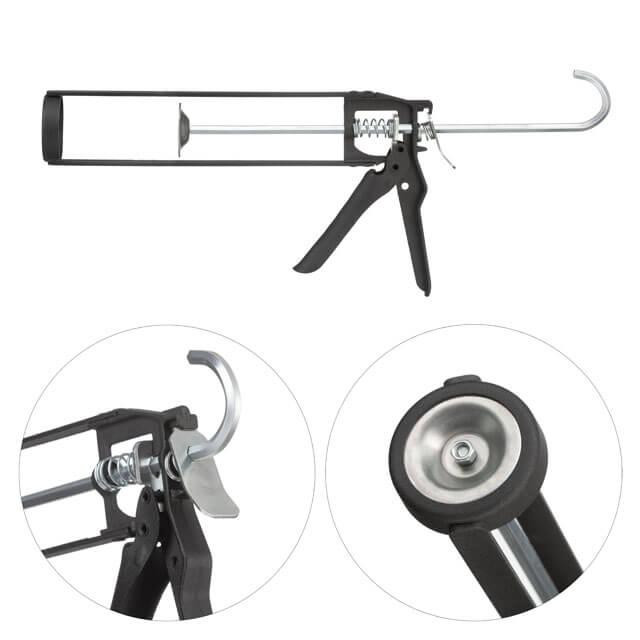 Пістолет для видавлювання герметиків, 420 мл, рамоподібний, посилений INTERTOOL HT-0030 Київ - фото 3