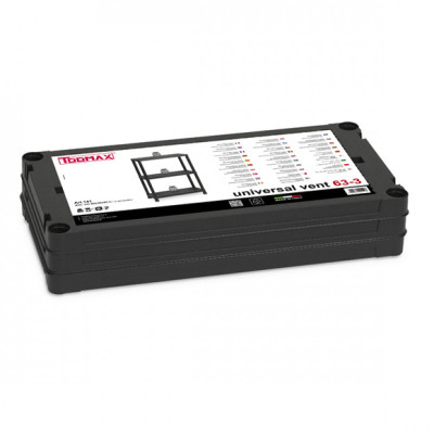 Стелаж Plastmeccanica Universal Vent пластиковий 3 полиці 60х30х95 см чорний (5684) Вінниця - фото 6