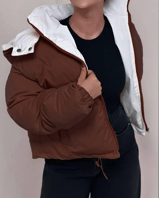 Жіноча стильна повсякденна куртка плащівка еммі Шоколад, 42/44 Одеса - фото 1