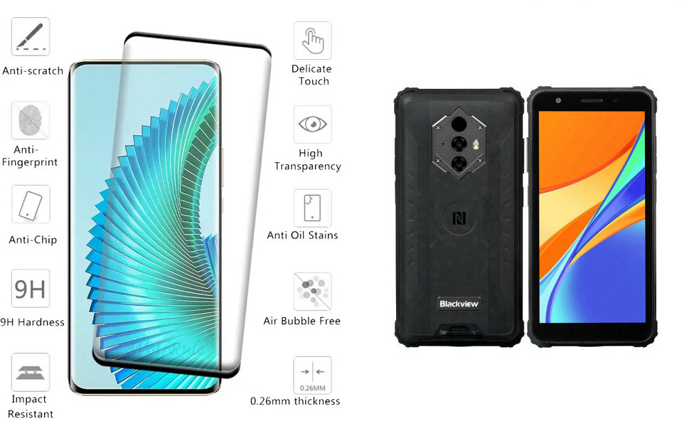 Захисне скло HyperGlass Pro для Blackview BV6600, BV6600E – максимальна чутливість та захист Київ - фото 2
