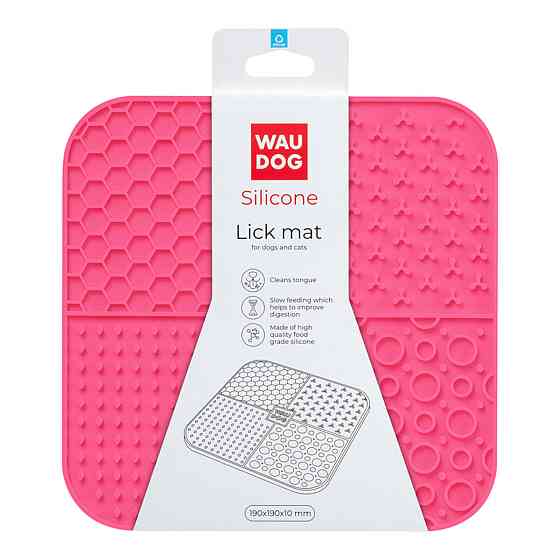 Коврик для слизи WAUDOG Silicone, 190х190х10 мм, розовый Киев