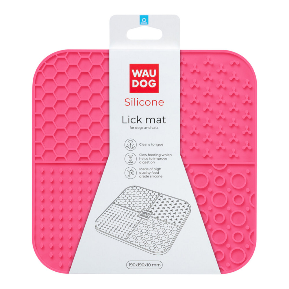 Коврик для слизи WAUDOG Silicone, 190х190х10 мм, розовый Киев - изображение 3